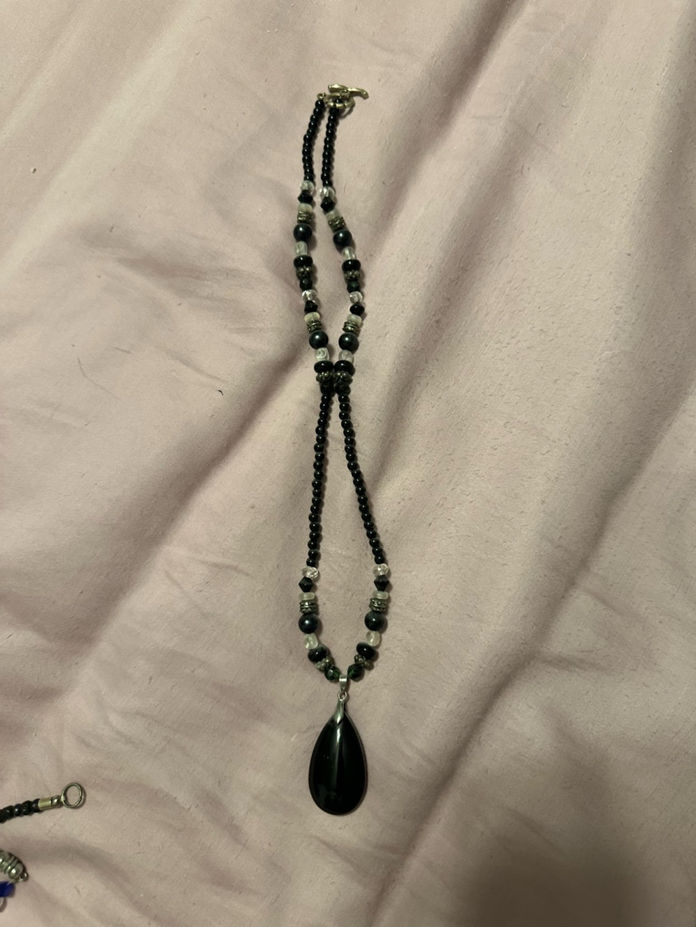 Elegant Black Beaded Double-Strand Necklace